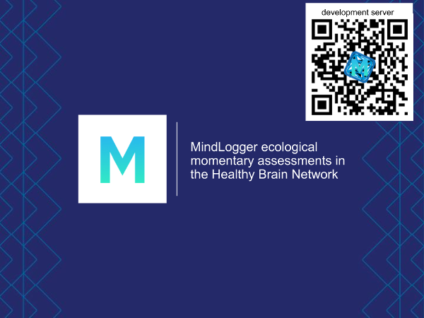 MindLogger ecological momentary assessments in the Healthy Brain Network slides