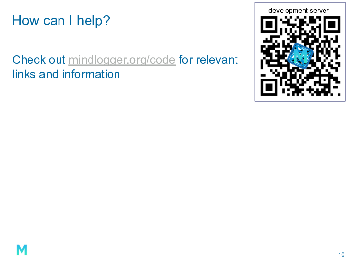 How can I help? Check out mindlogger.org/code for relevant links and information