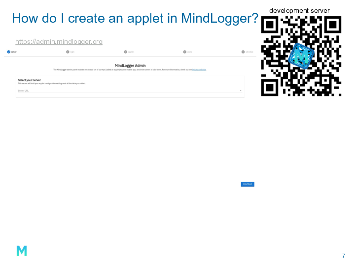 How do I create an applet in MindLogger?